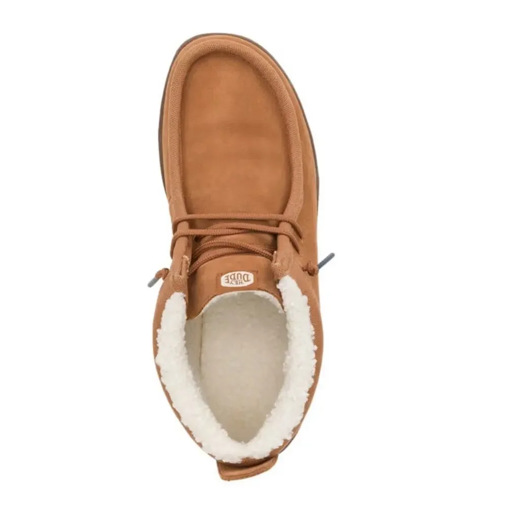 Hey Dude Mens 9 Wally Cozy Mid Gripr Warmth Lined Slip On Brown W/ Extra Insert